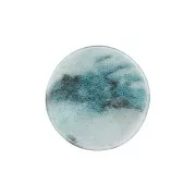 Cabochon en résine imitation pierre gemme 8 mm Blue Jade x1