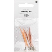 Assortiment de 6 plumes Made by me 5 cm pour la création de bijoux - Rose Poudré