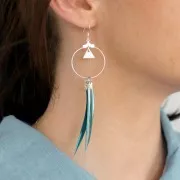 Assortiment de 6 plumes Made by me 5 cm pour la création de bijoux - Rose Poudré