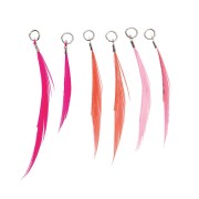 Assortiment de 6 plumes Made by me 5 cm pour la création de bijoux - Fuchsia
