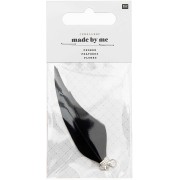 Assortiment de 2 plumes Made by me 7 cm pour la création de bijoux - Noir|raw }}
