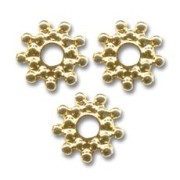 Perles Intercalaires métal 12 mm doré à l'or fin x4|raw }}
