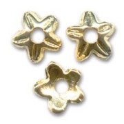 Coupelles étoiles  9 mm doré à l'or fin x8