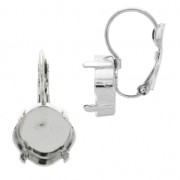 Dormeuses porte-cabochon PureCrystal 4470 12 mm - Rhodié x2|raw }}