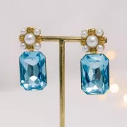 Cabochon PureCrystal 4627 27x18.5 mm Aquamarine