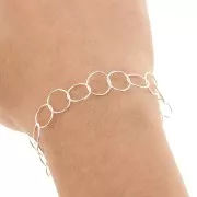 Chaîne maille Rombo ronde 10 mm en Argent 925 x 50cm