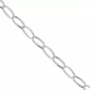 Chaîne maille Forçat ovale 3.5 mm en Argent 925 x 50cm