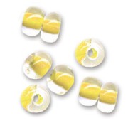 Perles rocailles Preciosa 5/0 4.5 mm - Crystal Light Orange Lined x20g