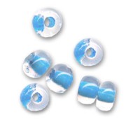 Perles rocailles Preciosa 5/0 4.5 mm - Crystal Blue Lined x20g
