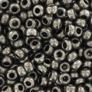 Perles rocailles Preciosa  9/0 2.5 mm - Dark Nickel x10g