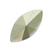 Cabochons facettés forme navette en résine 18x9 mm Green x5