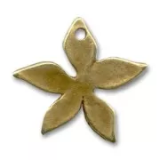 Breloque fleur 23 mm bronze x1