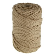 Bobine de cordon en coton pour macramé 5 mm - Sable foncé x50m|raw }}