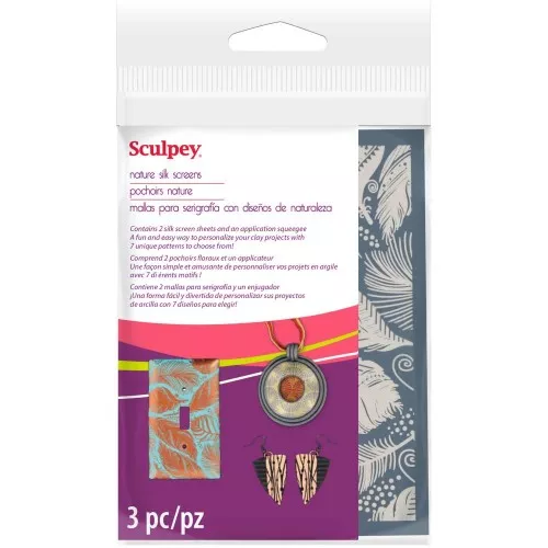 Silk Screen Sculpey pour pâte polymère - Nature x 2