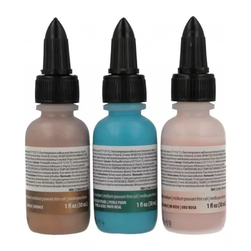 Pâte polymère liquide Sculpey - couleurs Glam Metallics x3