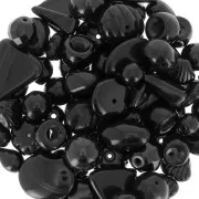 Assortiment de perles pressées - Noir x50g