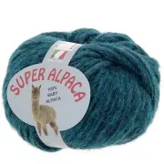 Laine Super Alpaca n°905 - 100% Naturel - Bleu Pétrole x40g