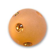 Perle ronde strass Polaris 10 mm Topaz x1