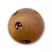 Perle ronde strass Polaris 10 mm Smoked Topaz x1