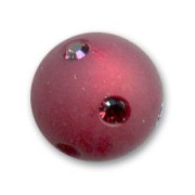 Perle ronde strass Polaris 10 mm Burgundy x1