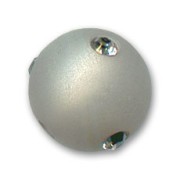 Perle ronde strass Polaris 10 mm Silver Shade x1