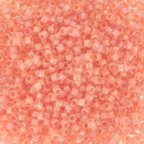Miyuki Delica 11/0 DB0068 - Peach Lined Crystal Luster x8g