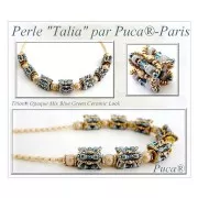 Perles en verre Télos® par Puca® 4x12 mm Full Dorado x10g