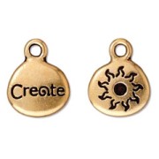 Breloque create 16 mm doré vieilli x1|raw }}