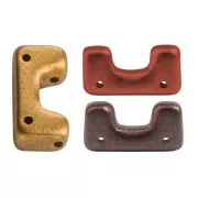 Perles en verre Télos® par Puca® 4x12 mm Gold Iris Mat x10g