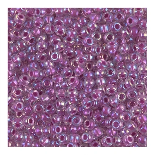 Rocaille Miyuki 11/0 264 - Crystal AB Raspberry Lined x8g