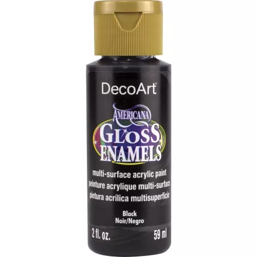 Peinture acrylique multi-surfaces - DecoArt Americana Gloss - Noir x59ml