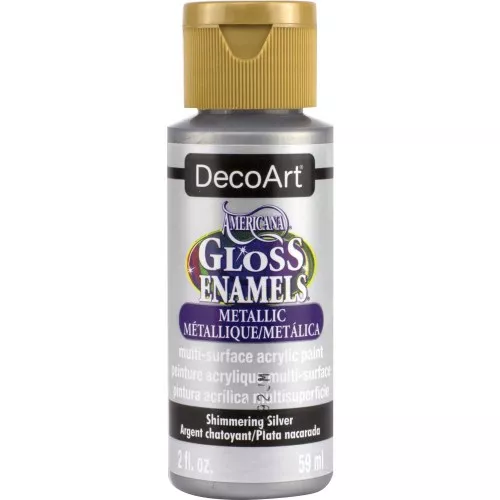 Peinture acrylique multi-surfaces DecoArt Americana Gloss Shimmering Silver x59ml