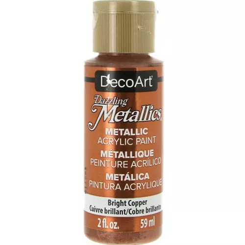 Peinture acrylique métallique - DecoArt Dazzling Metallics - Bright Copper x59 ml
