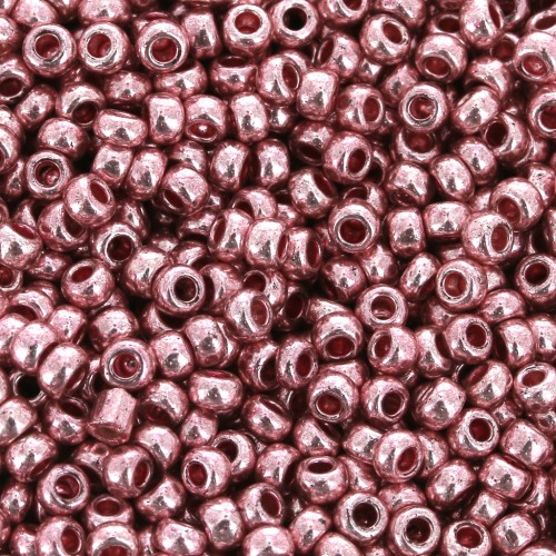 Perles rocailles Preciosa  11/0 2 mm - Rose Poudré Métallique x250g