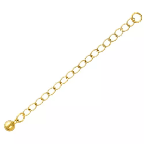 Chainette d'extension maille Forçat boule 55 mm Gold Filled (or laminé) x1