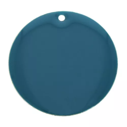 Sequin rond en métal et résine époxy 25 mm - Pétrol x1