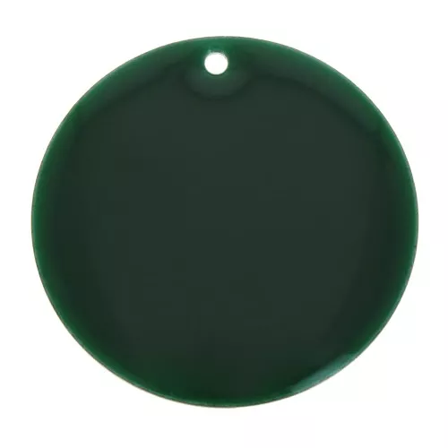 Sequin rond en métal et résine époxy 25 mm - Vert Sapin x1