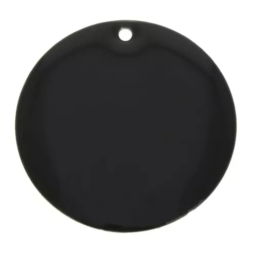 Sequin rond en métal et résine époxy 25 mm - Noir x1