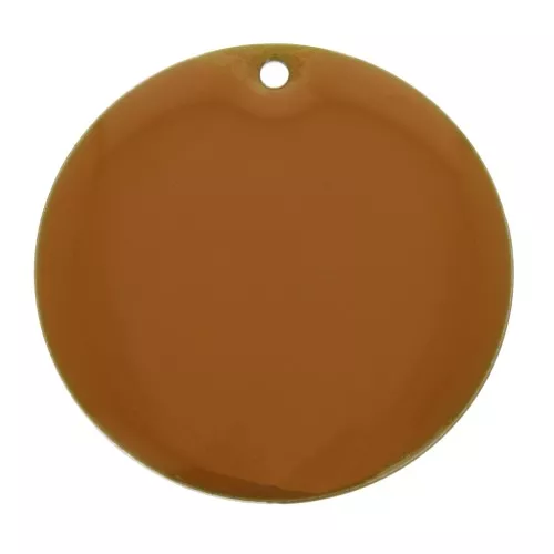 Sequin rond en métal et résine époxy 25 mm - Moutarde x1
