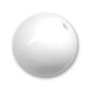 Perle ronde unie 14 mm Blanc x1