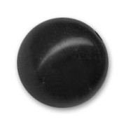 Perle ronde unie 14 mm Noir x1