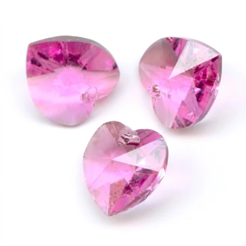 Coeurs PureCrystal 6228 10,3x10 mm Rose x6