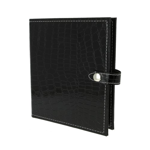 Classeur de rangement pour bijoux grand format 18x21.5 cm effet python - Noir x1