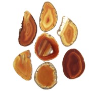 Pendentif tranche d'Agate teintée 40-80 mm - Rust x1
