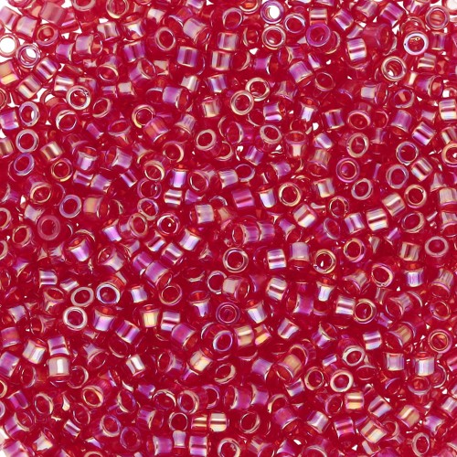 Miyuki Delica 11/0 DB0172 - Transparent Red AB x8g
