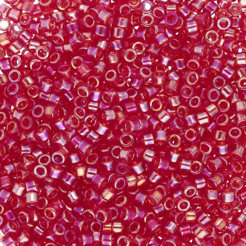 Miyuki Delica 11/0 DB0172 - Transparent Red AB x8g