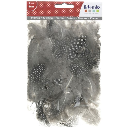 Plumes 4 à 8 cm pour bijoux et déco DIY - Naturel x3gr
