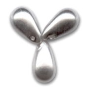 Gouttes nacrées 6x10 mm Grey x20