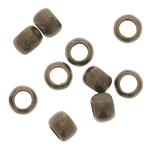 Perles à écraser en laiton 2,5mm pour la création de bijoux fantaisie Bronze x100