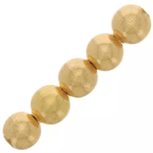 Perles rondes lisses en laiton 2 mm - Doré Or fin x200